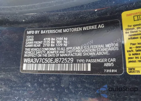 2014 BMW 428I from USA, damaged, VIN WBA3V7C50EJ872529